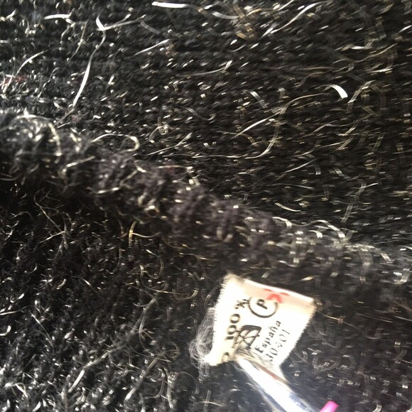 Womens Cardigan Sweater Black Silver Green Button Closure EU Size 48 XXL Spain - Picture 7 of 7